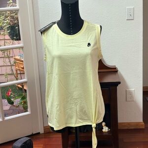 KARL LAGERFELD YELLOW SIGNED TANK TOP NEW WITH TAGS SEE PICS SIZE MEDIUM